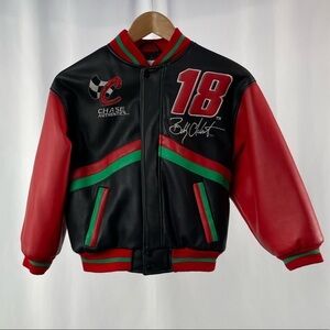 Chase‎ Authentics Bobby Labonte Faux Leather Jacket in Red Child’s Size Small